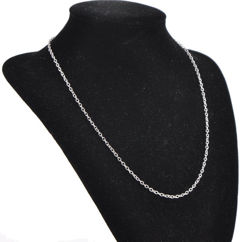 Set Of 3 Necklaces Plated Silver Link 3 5 X 2 5 Cm Long 51 Mm Etsy