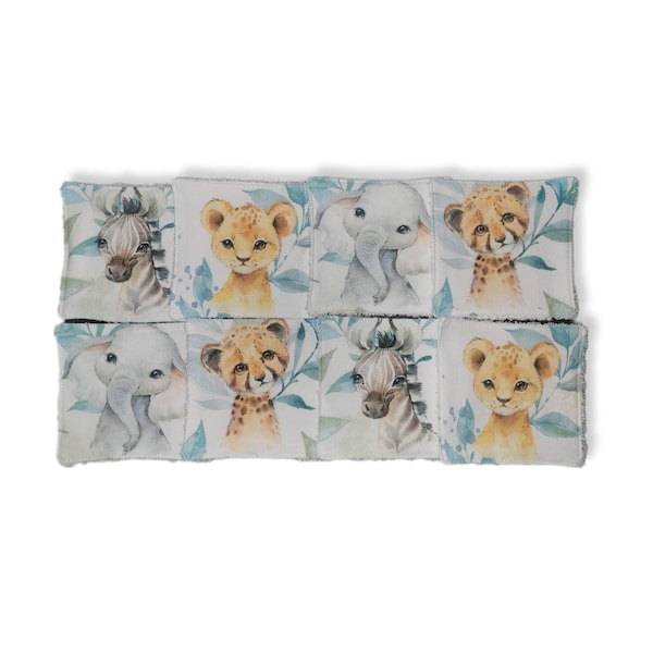 “Savannah animals” washcloths