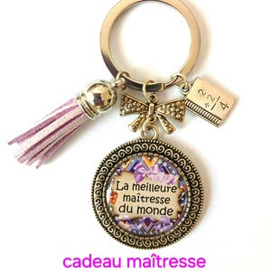 Dije para bolso de maestra, llavero MISTRESS, "La mejor maestra del mundo", regalo para maestra, agradecimiento a la maestra