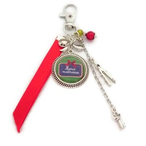 Llavero maestro, joya de bolso maestro, "Gracias señora", regalo de señora, regalo de fin de año de señora