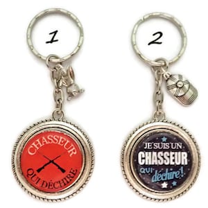 Hunter keyring, &quot;Hunter who rocks&quot; or &quot;I&#39;m a hunter who rocks!&quot;, hunter gift