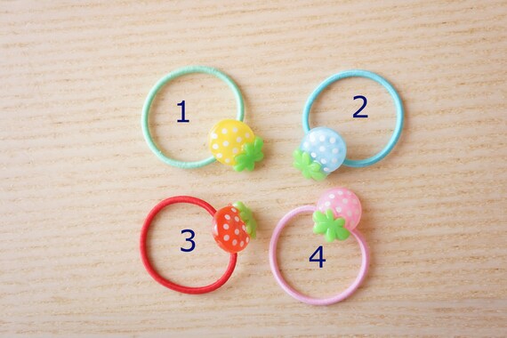 Strawberry Hair Tie Handmade Baby Infant Toddler Hair Ties Etsy