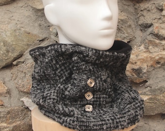 Le Chat-Marré neck warmer grey/black mottled