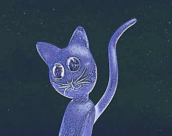 Carte postale chat lunaire