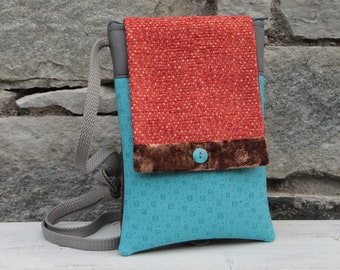 Pochette bandoulière Le Chat-Marré Turquoise