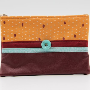 Pochette bordeaux e senape