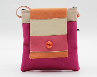 Pink and beige phone shoulder bag