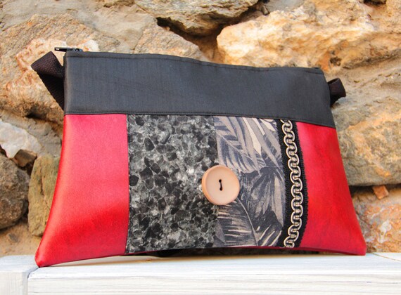 Borsa nera e rossa clearance