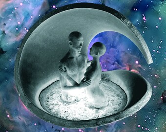 Postcard couple in love