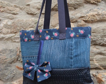 Bag Cabas jeans and liberty