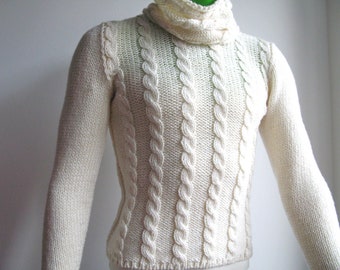 Damen Pullover Zopfmuster Etsy