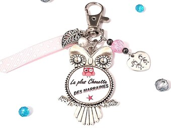 Schlüsselanhänger für die Patin, die coolste aller Patinnen, Anhänger und Hämatit, Geschenke für die Patin, Taschenschmuck für die Patin