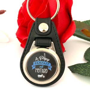 PAPY Biker key ring, Grandpa gift, &quot;The perfect Grandpa is a Biker&quot;