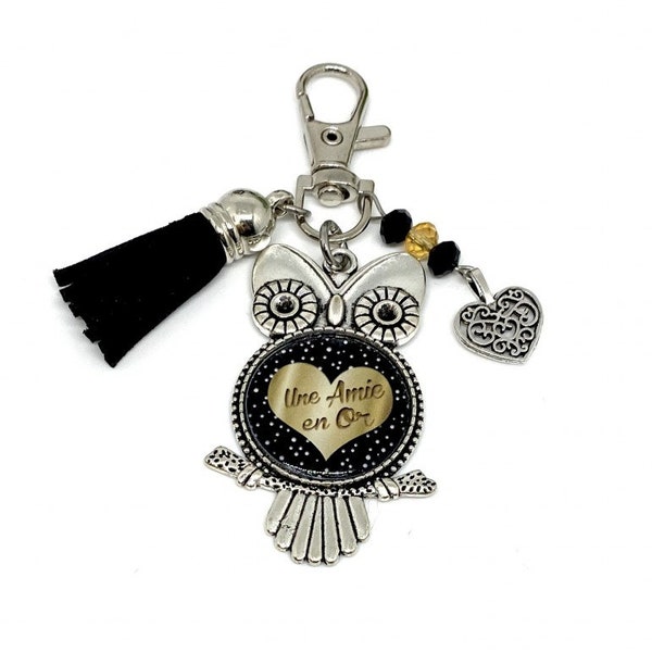 Porte-clés Une amie en Or, bijoux de sac amie copine, cadeau amie
