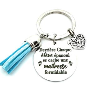 Gegraveerde sleutelhanger voor leraar - Schoolleraar cadeau - Achter elke vervulde student schuilt een geweldige leraar.