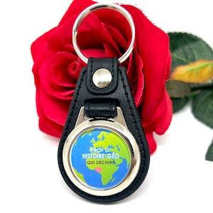 Middle school and high school teacher keychain, awesome history and geography teacher keychain, end of school year thank you gift