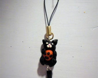 portable cat polymer clay jewelry