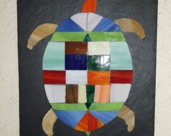 Décoration murale "TORTUE" sur ardoise