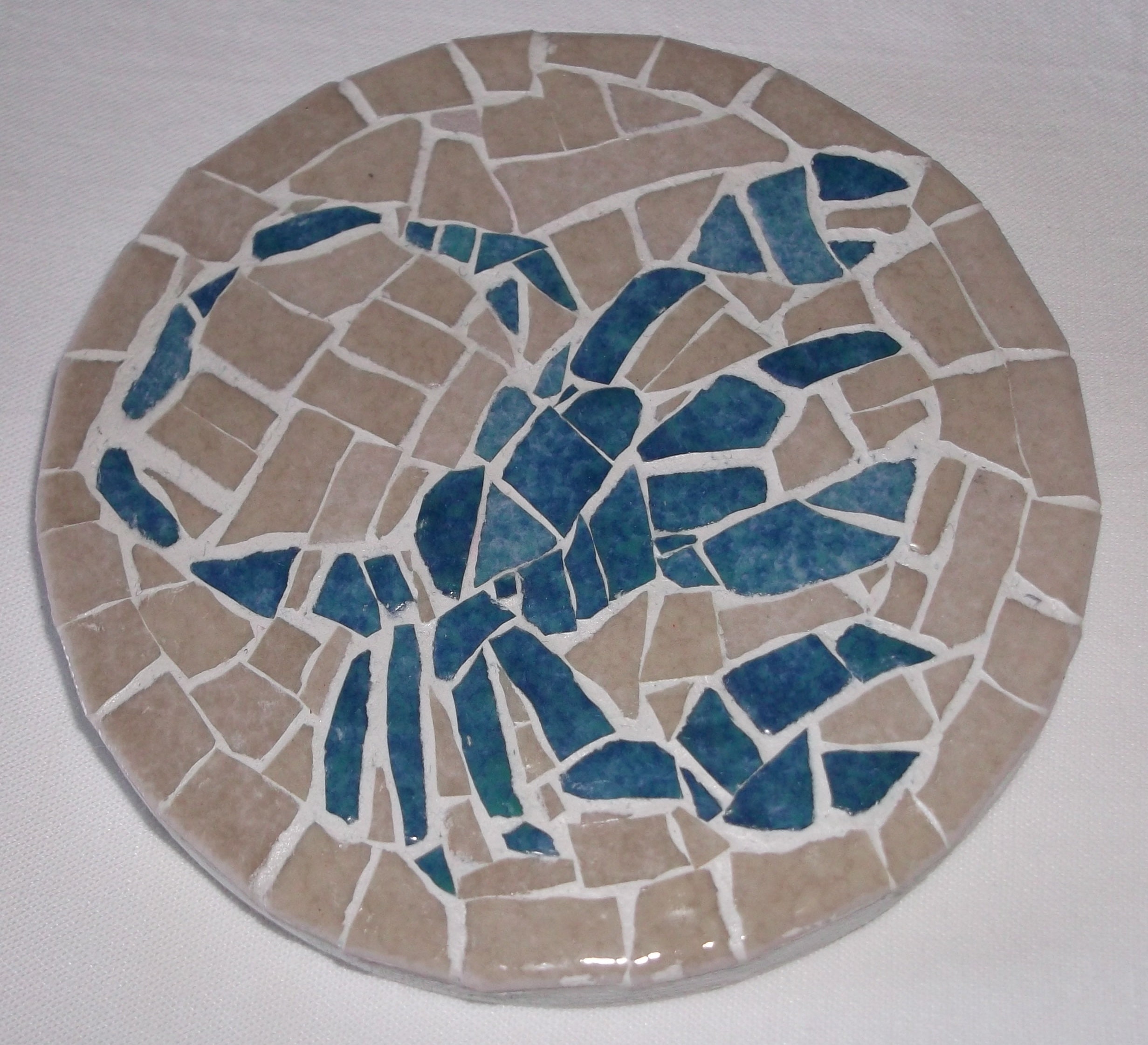 Dessous de Verre Artisanal Du Signe Scorpion en Mosaïque