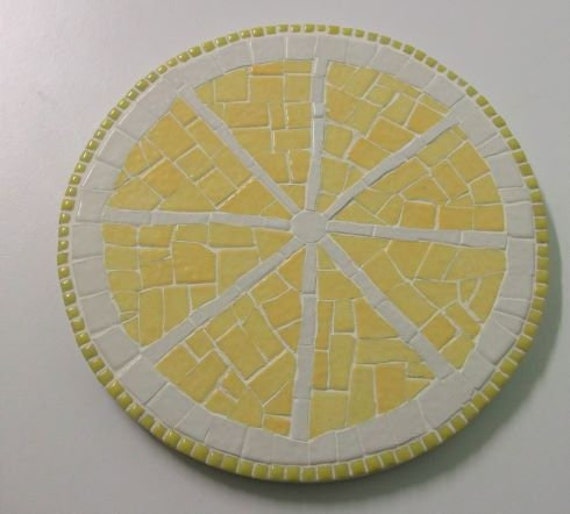 Dessous de Plat Citron Réalisé en Mosaïque