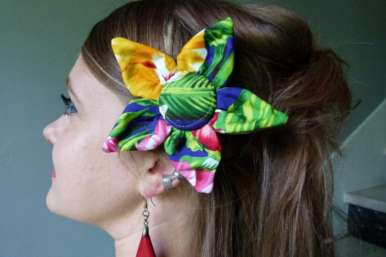 Retro Hair Clip Island Tahite Vahine Pin Up Evening Summer Etsy
