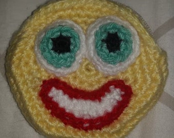 Porte-monnaie smiley en crochet