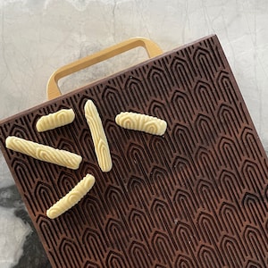 Elegant Art Deco Brass Handled Gnocchi Board for Pasta Making - Stylish Kitchen Decor and Unique Gift