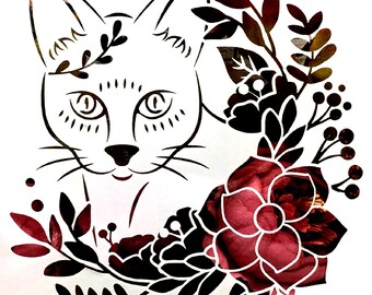 Pochoirs De Chat Etsy