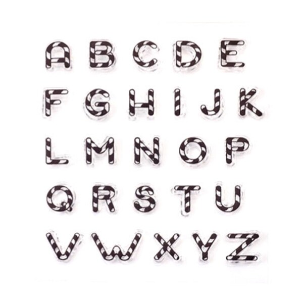 Transparent silicone stamp alphabet height 20 minutes (01)