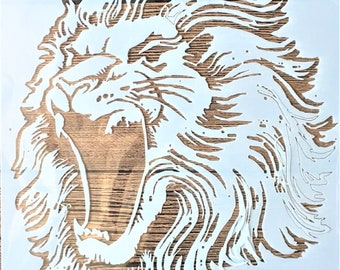 POCHOIR PLASTIQUE 26*18cm : lion