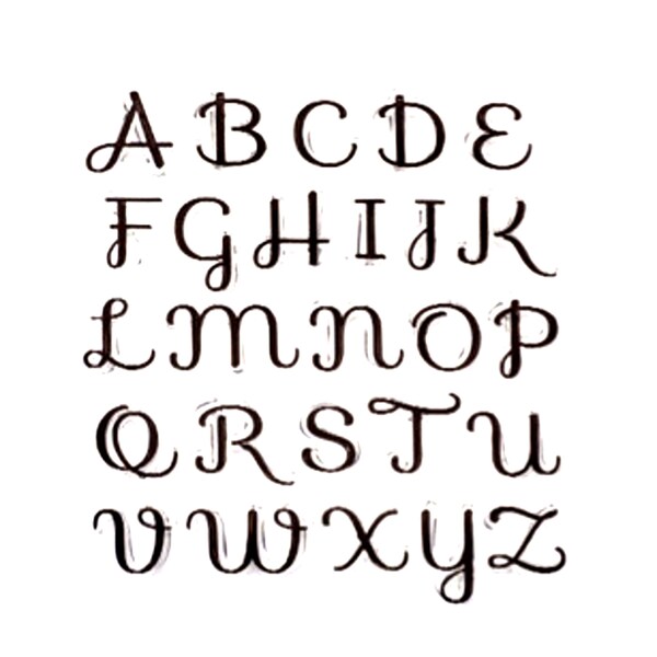 Alphabet transparent silicone stamp height 20 to 30 minutes (02)