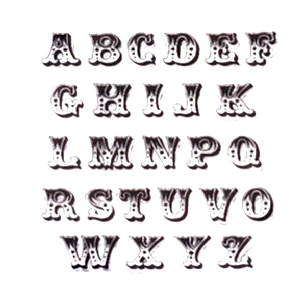 Transparent silicone stamp alphabet height 23 mins (03)