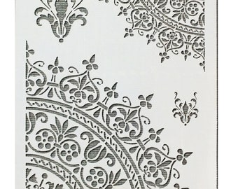 PLASTIC STENCIL A4 format (21*29.7cm) Oriental type corner patterns