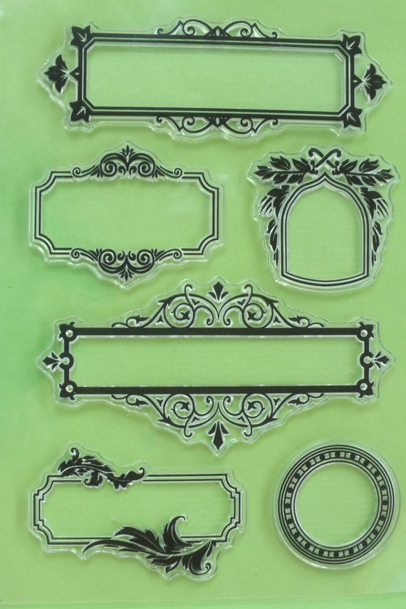 Transparent Silicone Stamps With Frame Patterns 