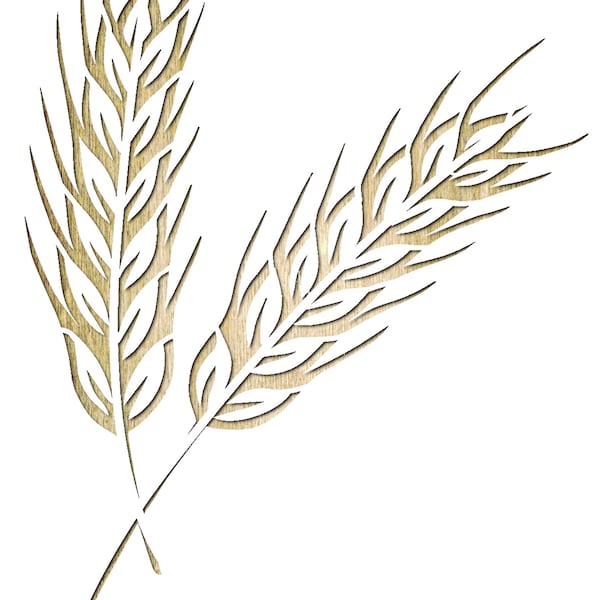 Mylar A4 plastic stencil: Stylized wheat cobs