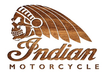 Pochoir 21 x 29,7 cm en plastique Mylar logo Death Indian Motorcycle