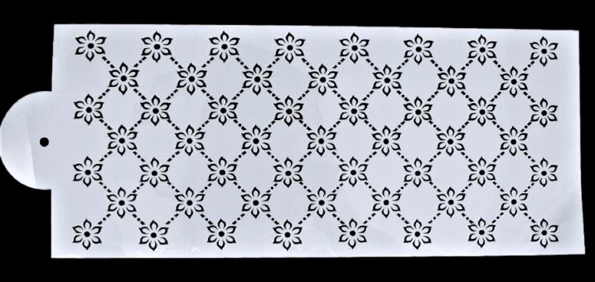 flower pattern 02 PLASTIC POCHOIR 15-15cm