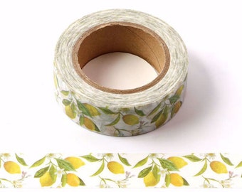 Washi tape 15mm x 10 m lemon pattern