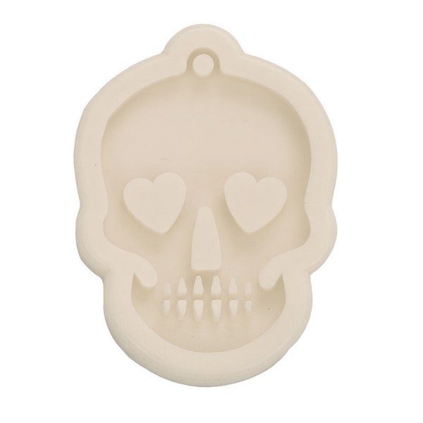 MOULE SILICONE 8*6cm : tête de mort (01)