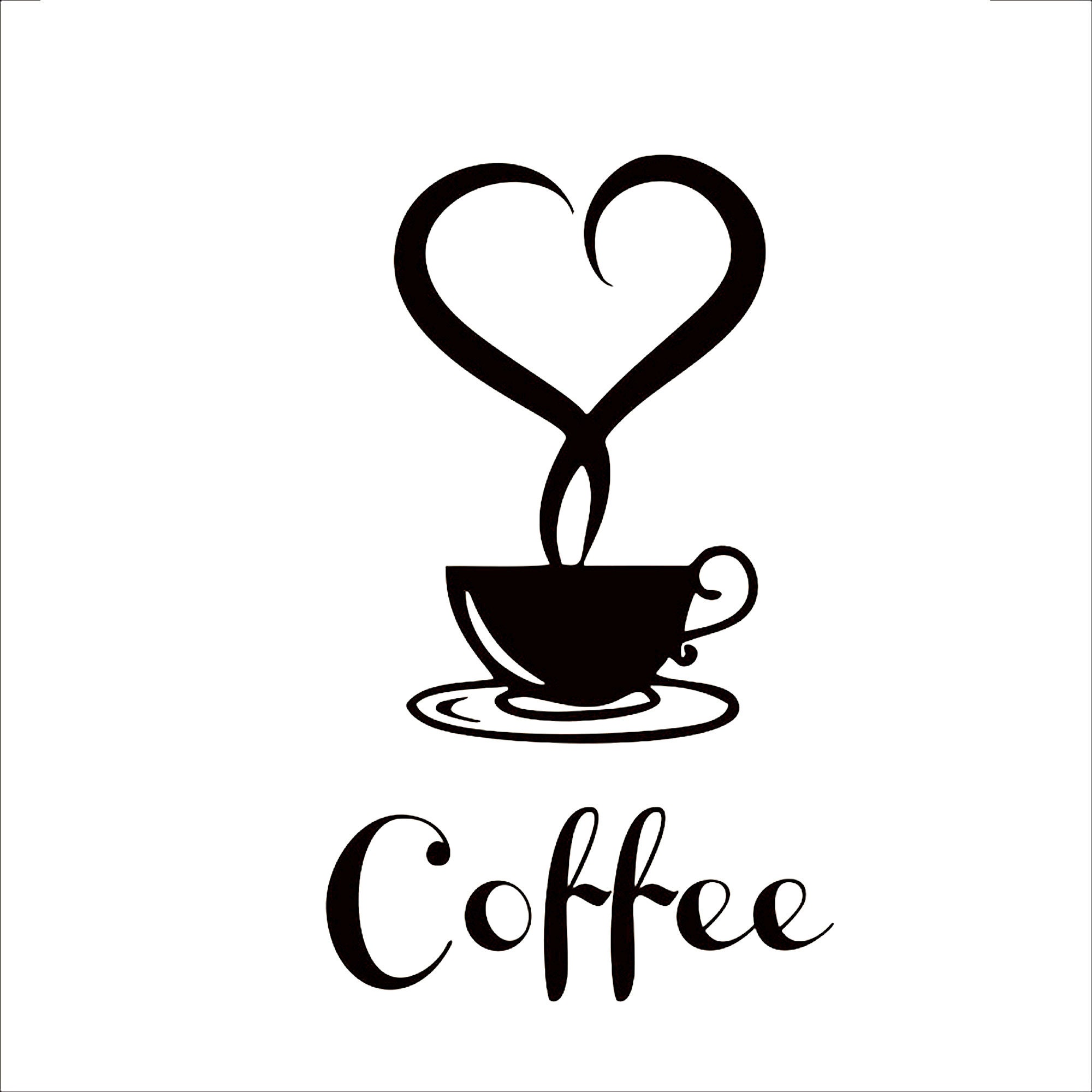 sticker Mural, Love Coffee