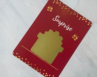 Scratch card, surprise, pregnancy announcement, we&#39;re getting married