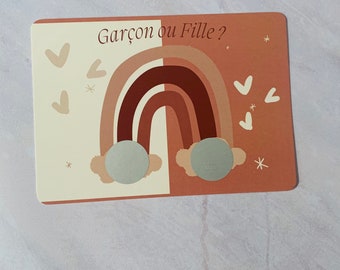 Scratch card, prediction, boy or girl announcement, baby gender