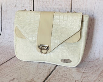 Bolso blanco, para llevar al hombro, mujer