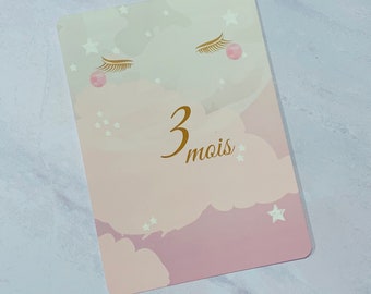 baby milestone card, milestone card, birth gift, baby, future mother, birth gift list, pregnancy, dream, magical