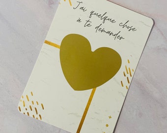 Carte à gratter, demande en mariage, parrain, marraine