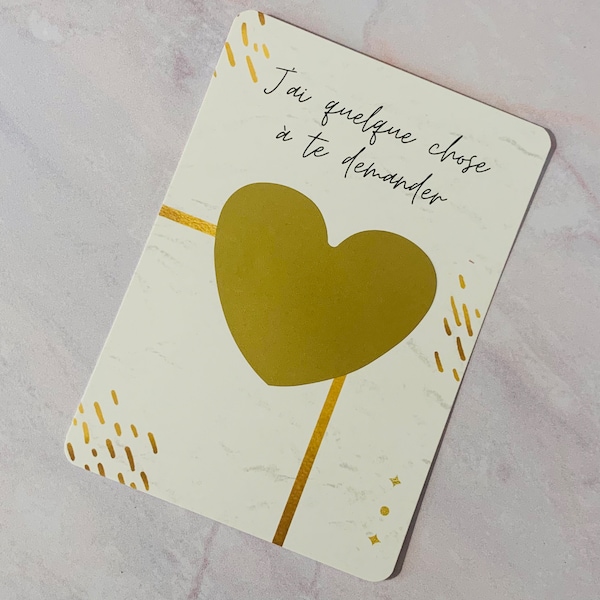 Carte à gratter, demande en mariage, parrain, marraine