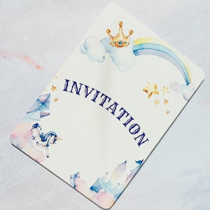 Cartes invitations, anniversaire, féerie