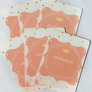 Cartes invitations, anniversaire, princesse