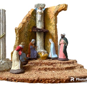 Crèche napolitaine vue d&#39;un angle