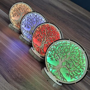file piccola lampada Albero della vita, dxf, svg, ai, lbrn2
